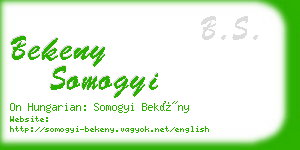 bekeny somogyi business card